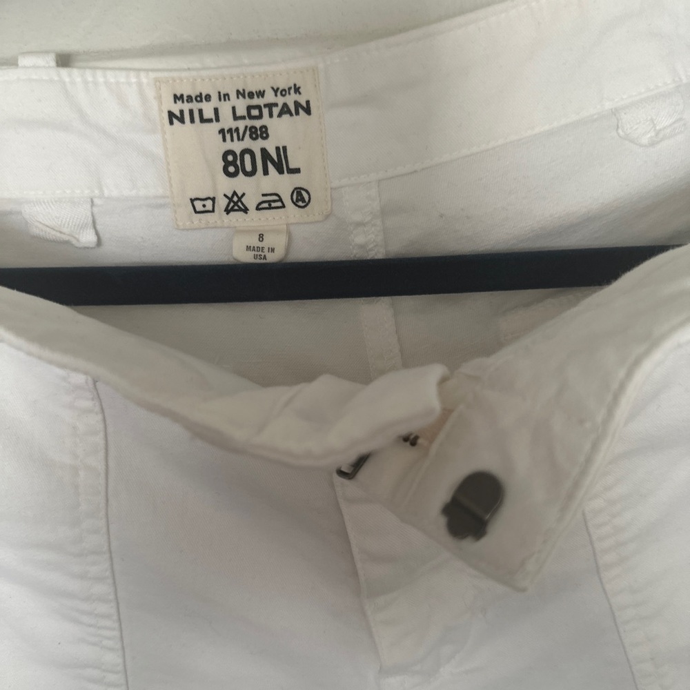 Nili Lotan Crisp White Trousers
